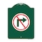 Signmission Designer Series No Right Turn Graphic Only, Green & White Aluminum Sign, 18" x 24", GW-1824-23592 A-DES-GW-1824-23592 - alternate 1